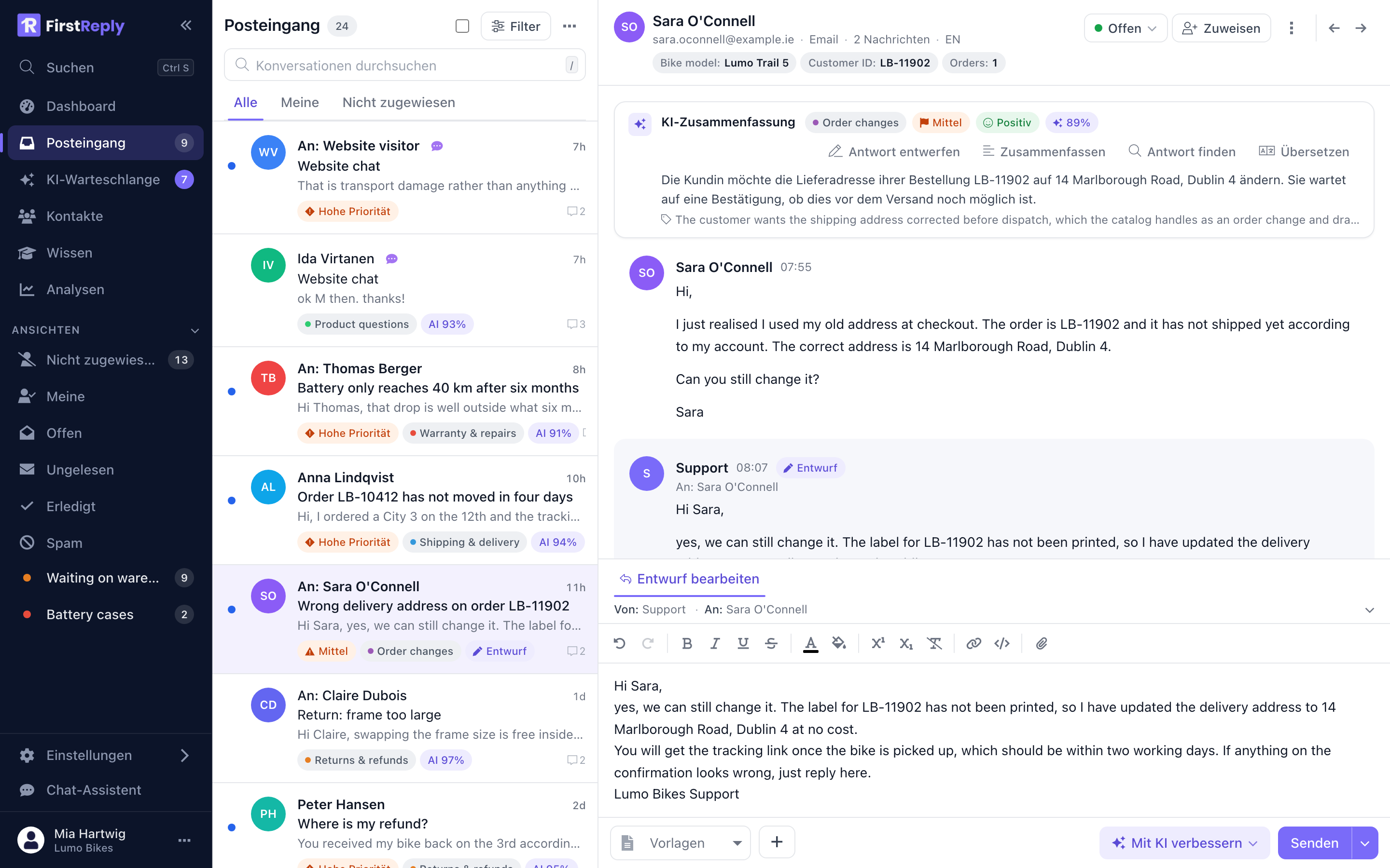 Eine Konversation mit einem KI-Entwurf zur Prüfung