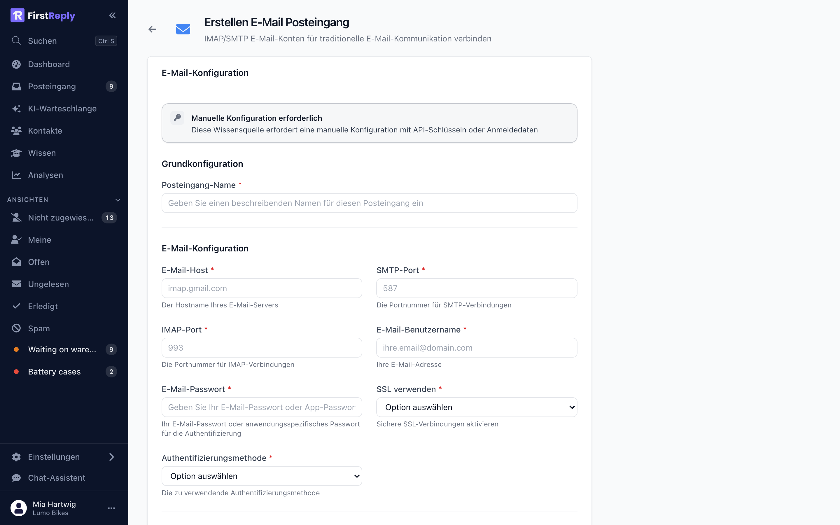 Das E-Mail-Formular